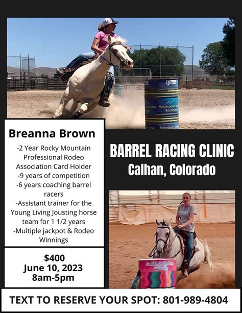 Add <b>Barrel</b> Race Add <b>Barrel</b> <b>Racing</b> <b>Clinic</b> Add Roping Event. . Barrel racing clinics 2023